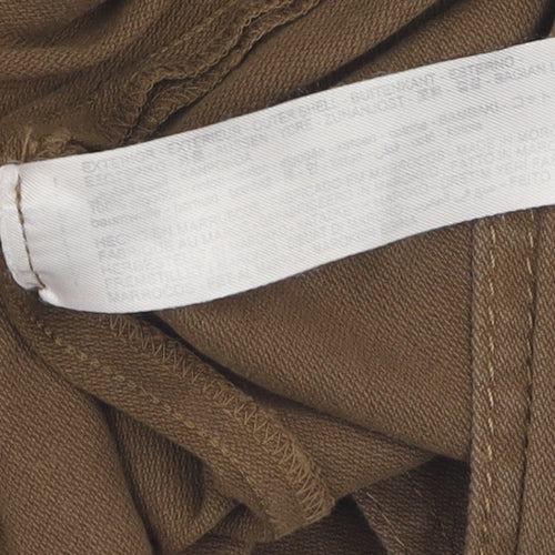 Massimo Dutti Women's Brown Knee Length Skirt, Size 10, Cotton