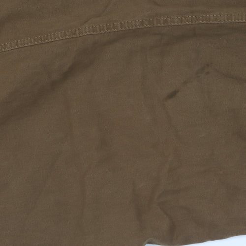 Massimo Dutti Women's Brown Knee Length Skirt, Size 10, Cotton