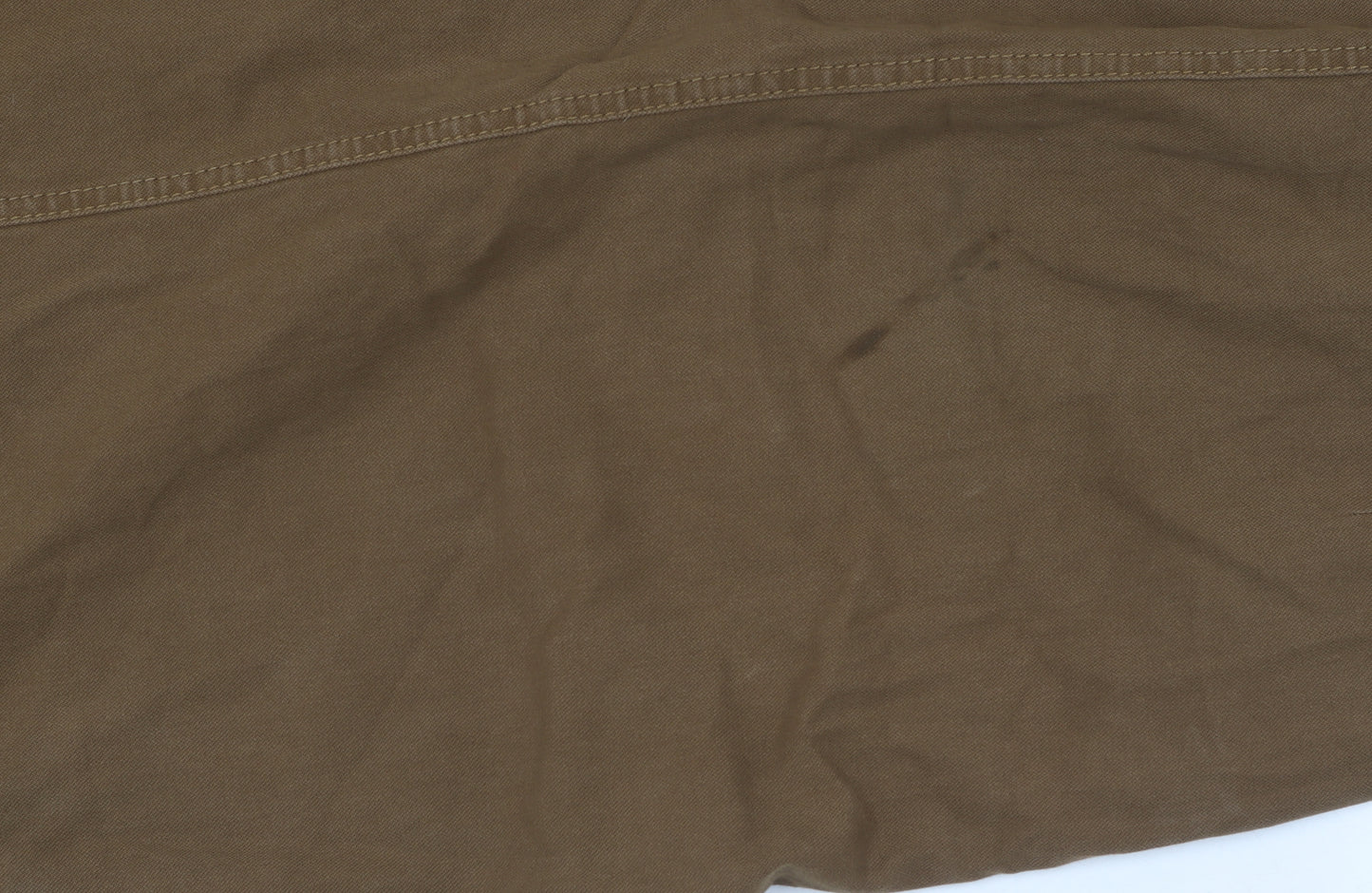 Massimo Dutti Women's Brown Knee Length Skirt, Size 10, Cotton