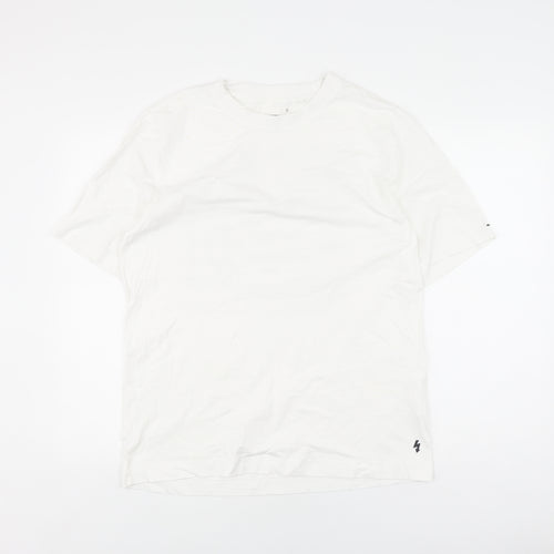 Reserved Mens White Graphic Relaxed Fit T-Shirt M