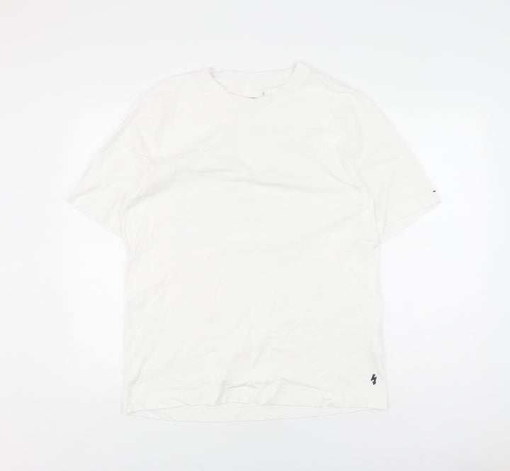 Reserved Mens White Graphic Relaxed Fit T-Shirt M