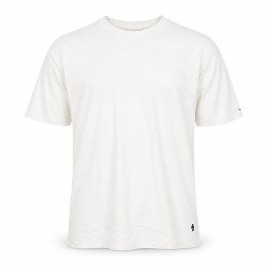 Front view of RESERVED men’s white graphic relaxed fit t-shirt m