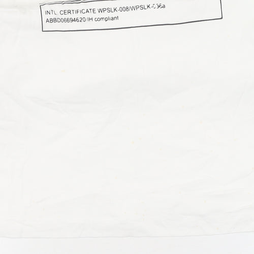 Reserved Mens White Graphic Relaxed Fit T-Shirt M