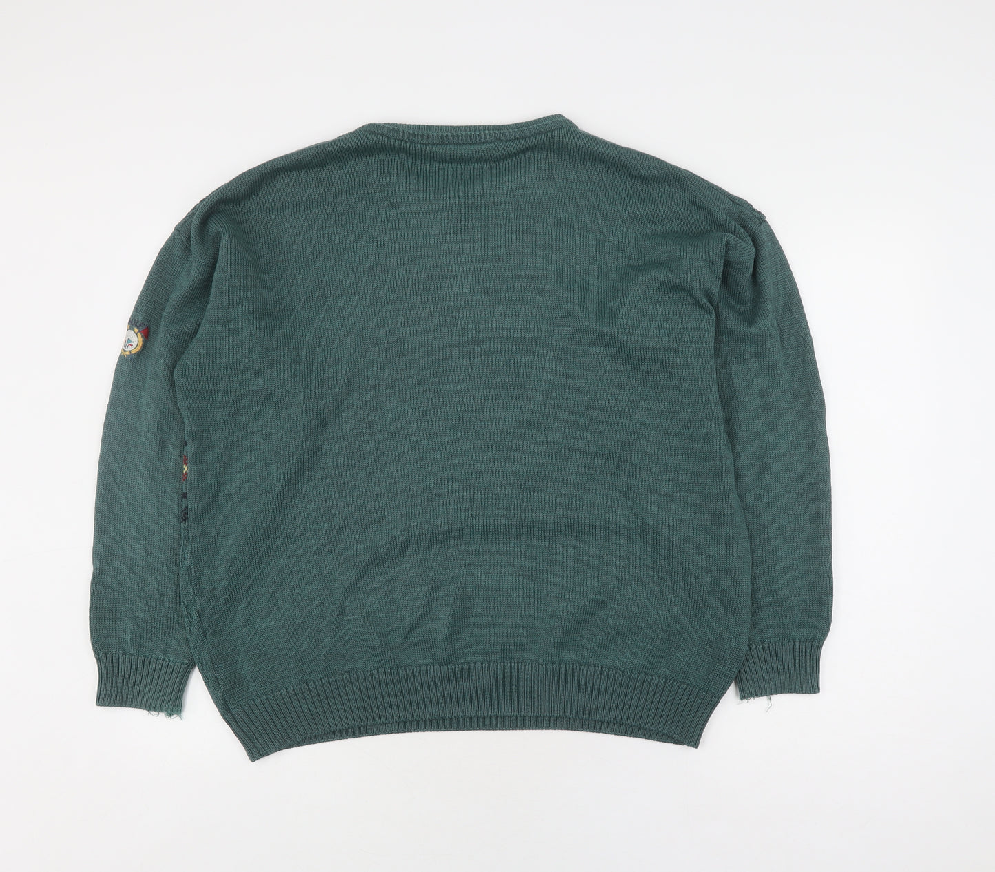 Premium Club Men’s Green Geometric Pullover, L, Vintage