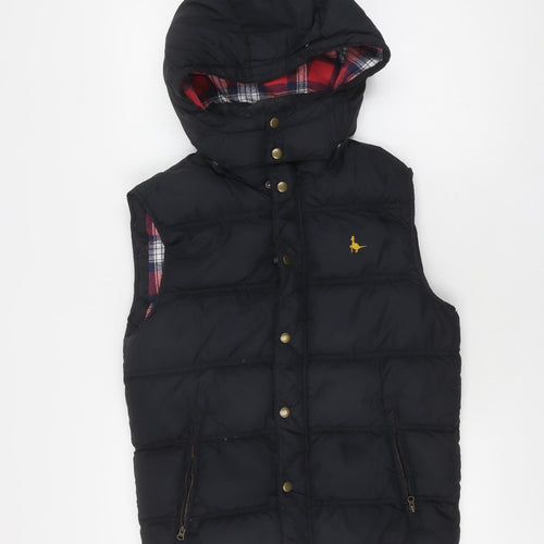 Jack Wills Women's Black XS Puffer Jacket, Hooded Quilted
