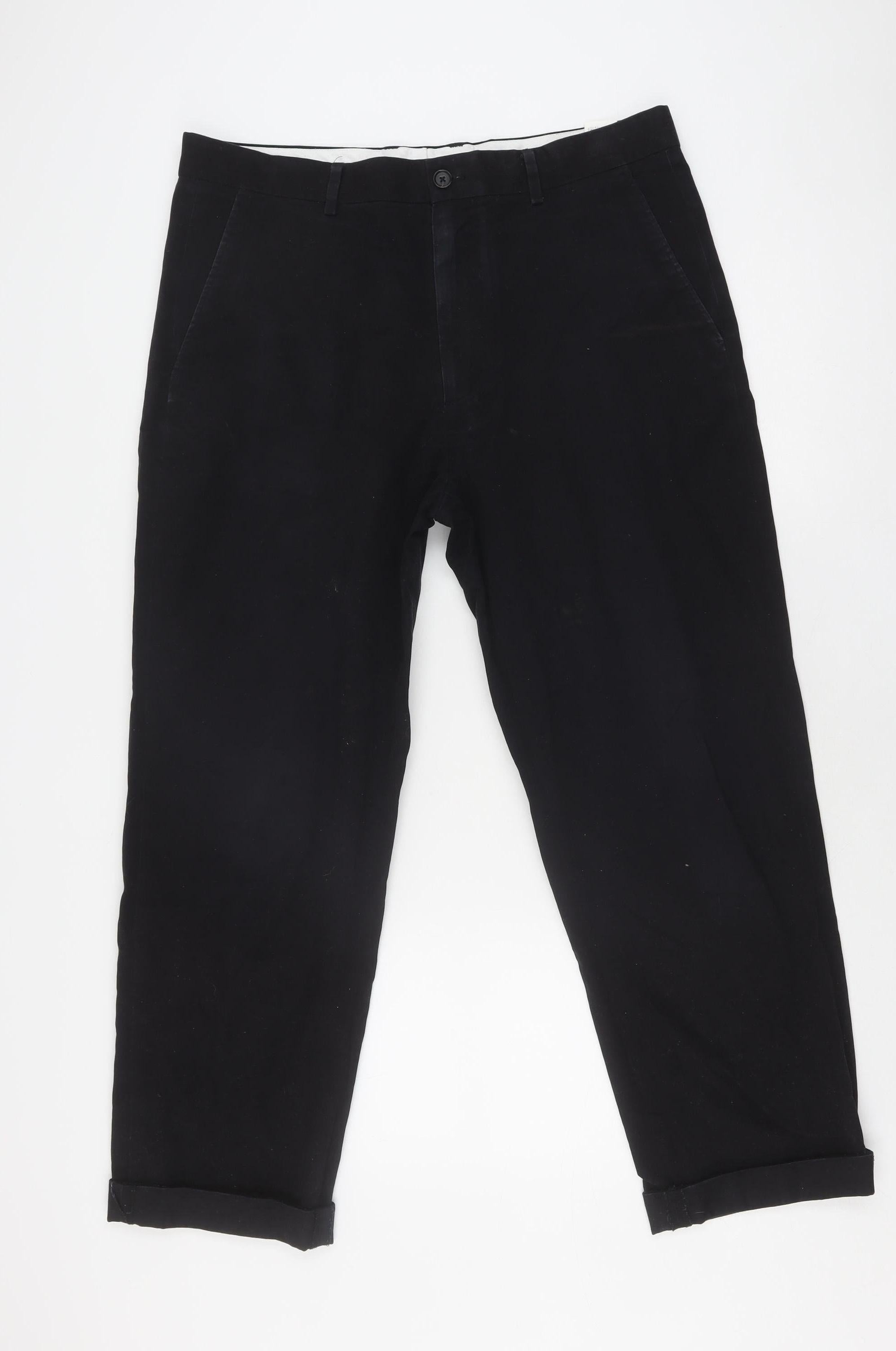 George Mens Black Trousers Size 34 L29 in – Preworn