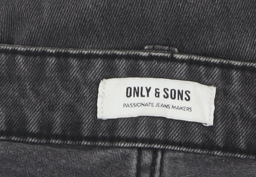 Only & Sons Men's Black Denim Jeans, Size 36