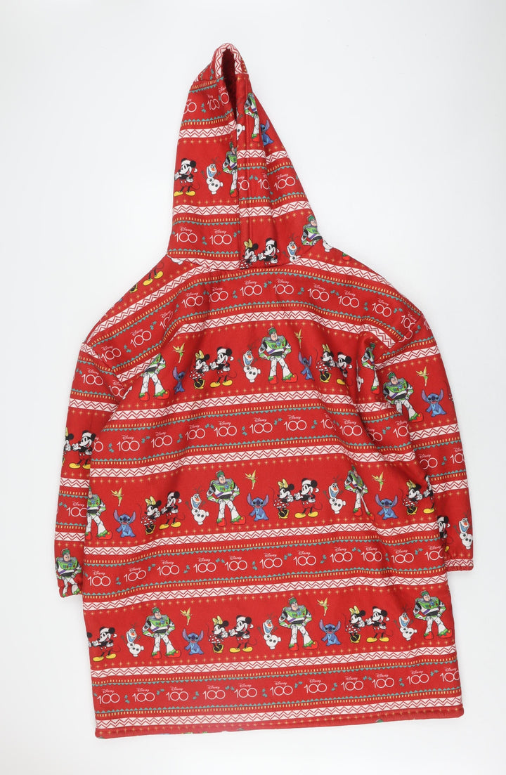 Disney Boys Hooded 100 Polyester Red Robe 11-12 Years