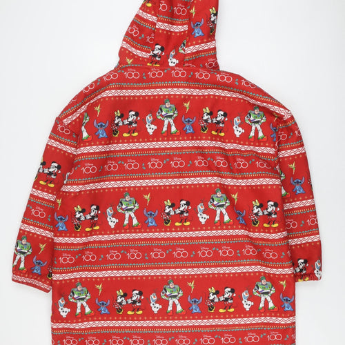 Disney Boys Hooded 100 Polyester Red Robe 11-12 Years