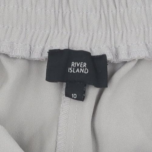 River Island Women's Grey Belted Trousers Size 10