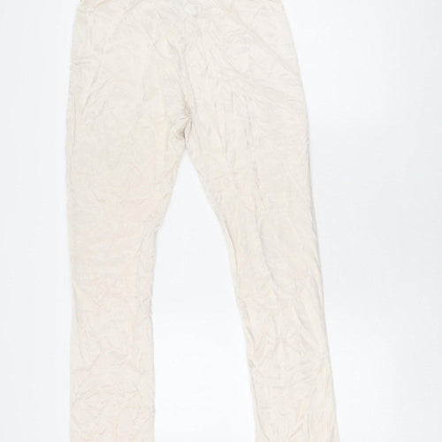 Zara Women’s Ivory Trousers Size M Viscose Blend