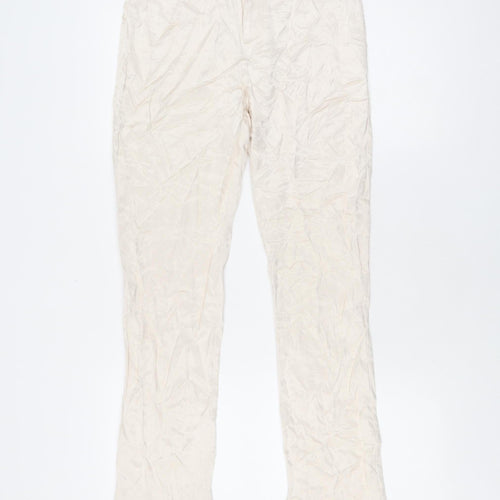 Zara Women’s Ivory Trousers Size M Viscose Blend