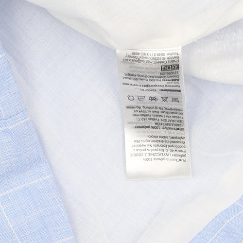Lolanta Women's Blue Check Blazer, Size 14, 2-Button