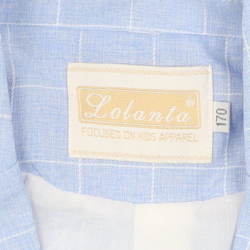 Lolanta Women's Blue Check Blazer, Size 14, 2-Button