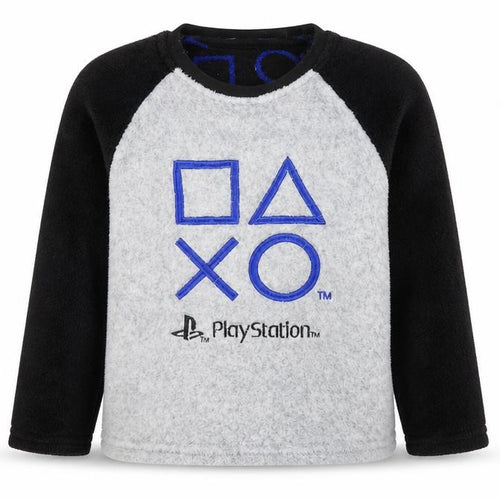 PlayStation Boys Grey Black Fleece Pyjama Top 6-7 Years