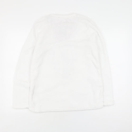 Disney Women White Fleece Pyjama Top Size 10-12