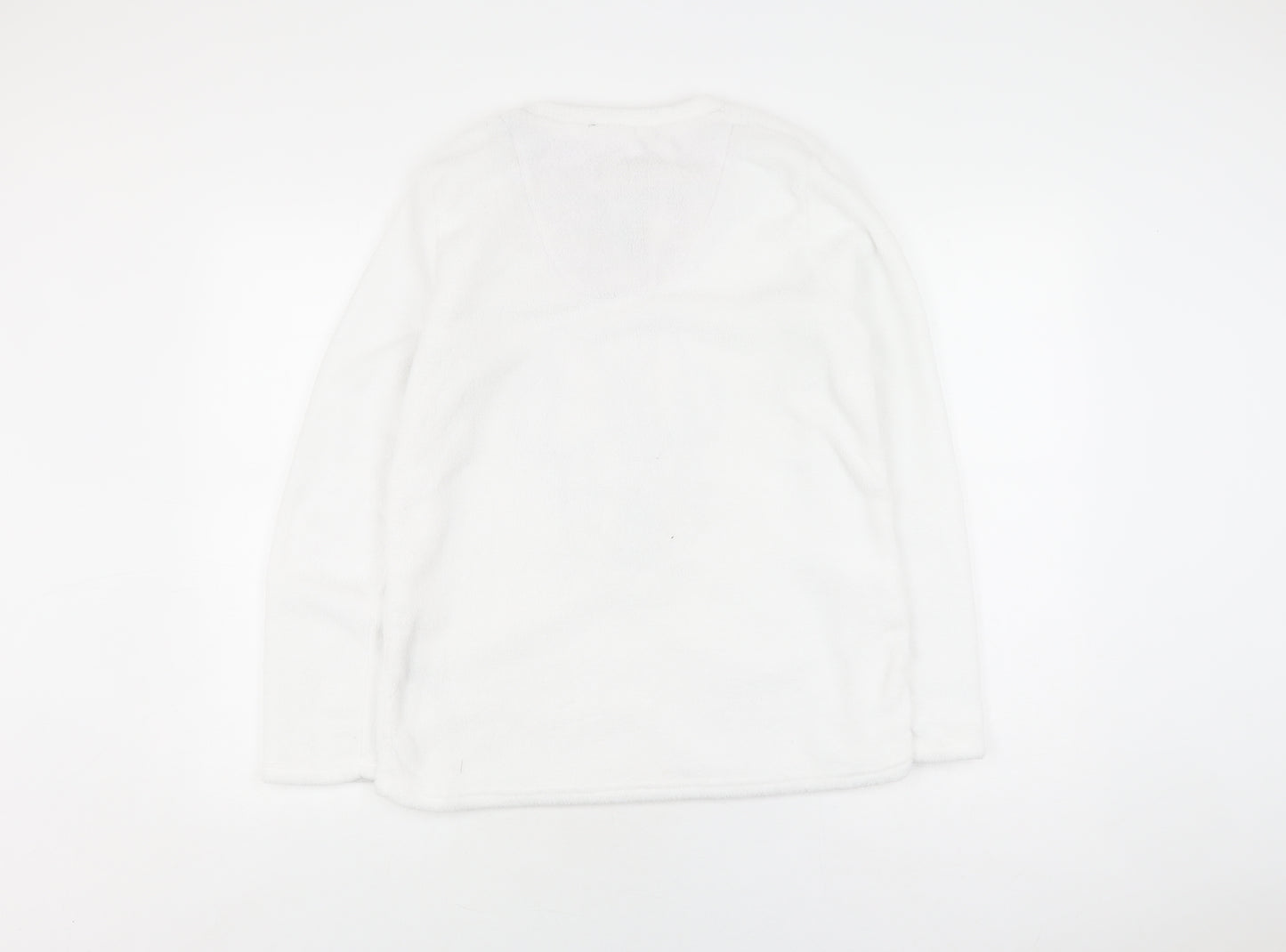 Disney Women White Fleece Pyjama Top Size 10-12