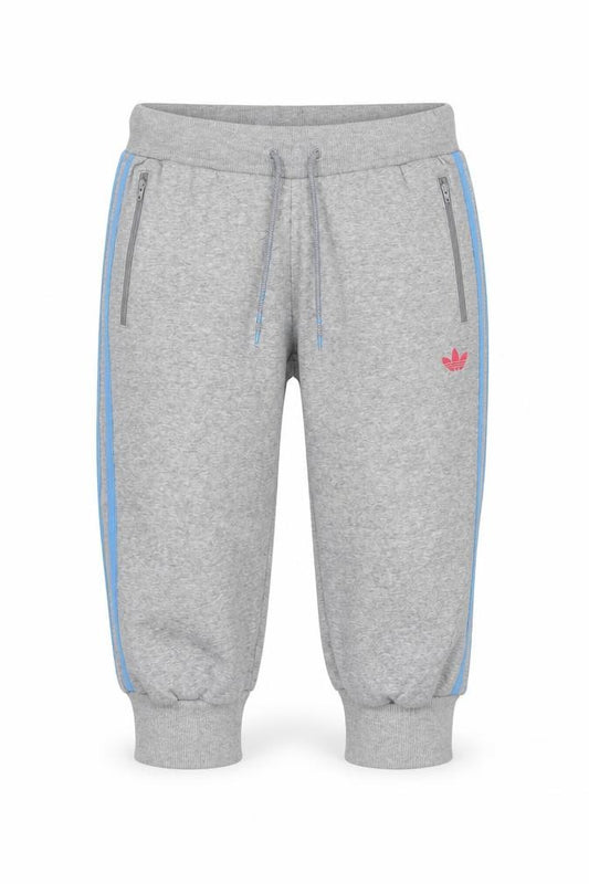 Front view of Adidas boys’' grey jogger trousers -, size 12, perfect for casual wear