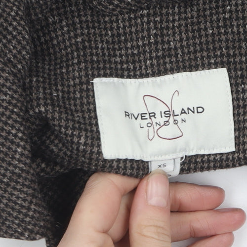 River Island Women's Brown Check Jacket XS Casual
