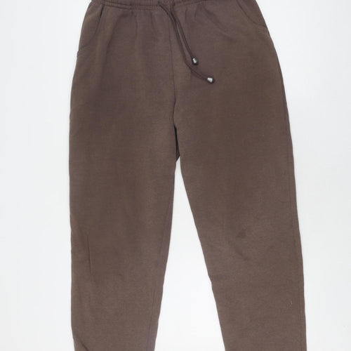 Damart Women's Brown Jogger Trousers, Size 14, Comfortable Fit