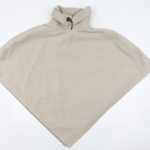 La Redoute Beige Women's Poncho, Button Detail, Collared