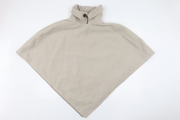 La Redoute Beige Women's Poncho, Button Detail, Collared