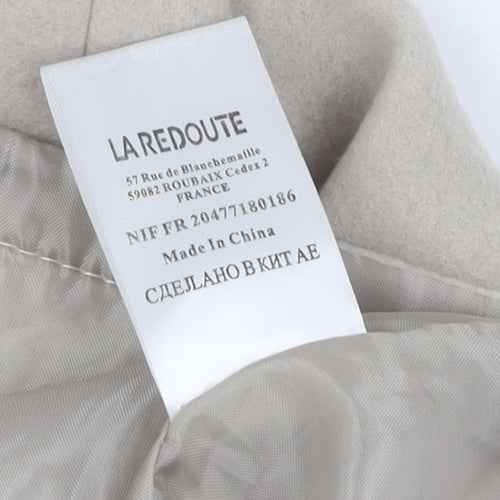 La Redoute Beige Women's Poncho, Button Detail, Collared