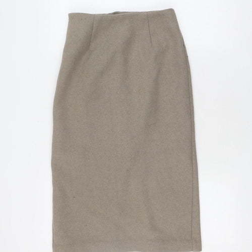 AGIT Women's Beige Wool Pencil Skirt XS