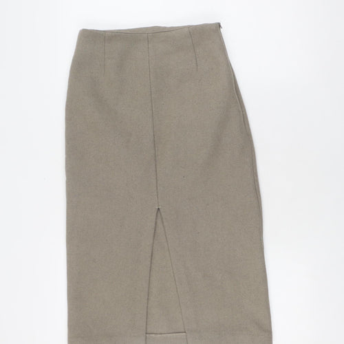 AGIT Women's Beige Wool Pencil Skirt XS