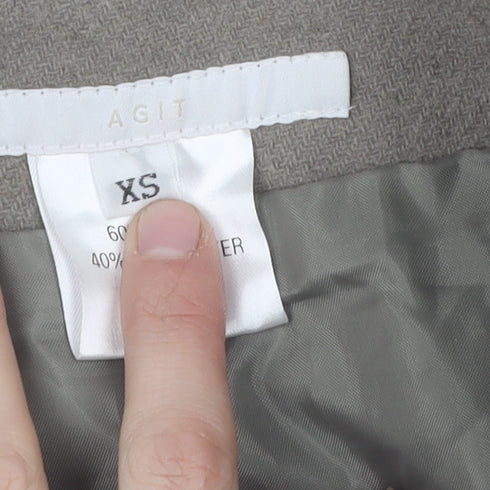 AGIT Women's Beige Wool Pencil Skirt XS