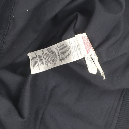 Topman Unisex Black Parka L with Hooded Fur Trim