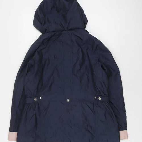 Isle Women's Blue Hooded Coat Size 16 with Snap Closure