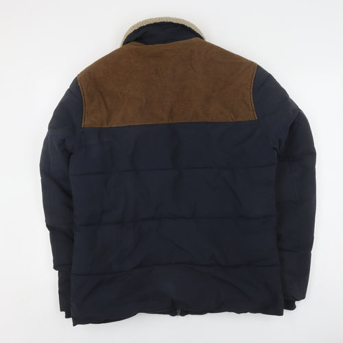 Next Men's Blue Puffer Jacket M Outdoor Casual