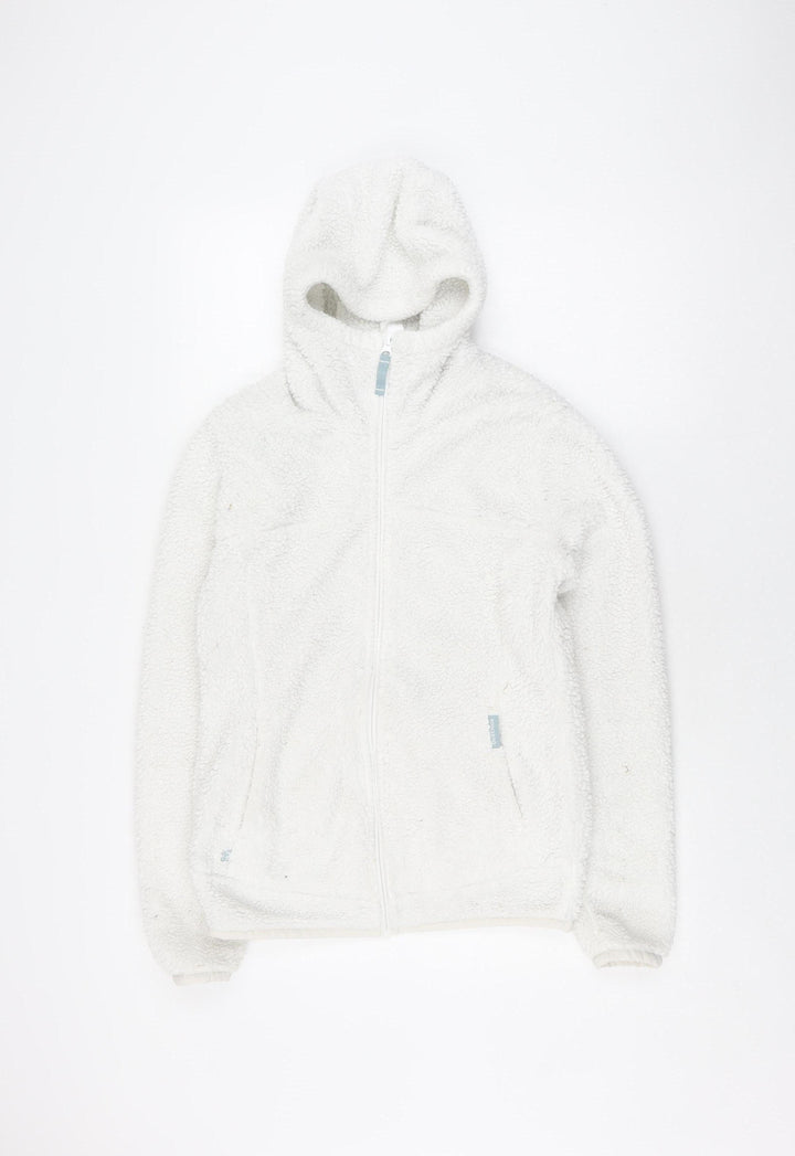 Decathlon Women's White Hooded Fleece Jacket Size 2