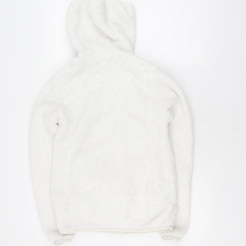 Decathlon Women's White Hooded Fleece Jacket Size 2