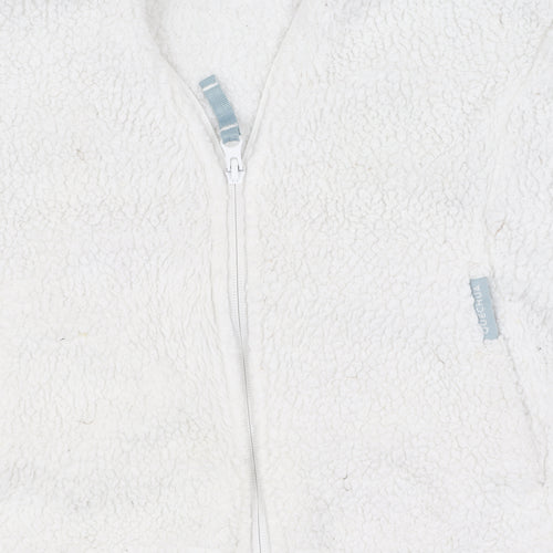 Decathlon Women's White Hooded Fleece Jacket Size 2