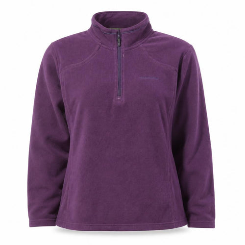 Craghoppers Women Purple Pullover Hoodie UK 12 1/2 Zip Polyester