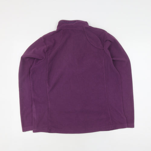 Craghoppers Women Purple Pullover Hoodie UK 12 1/2 Zip Polyester