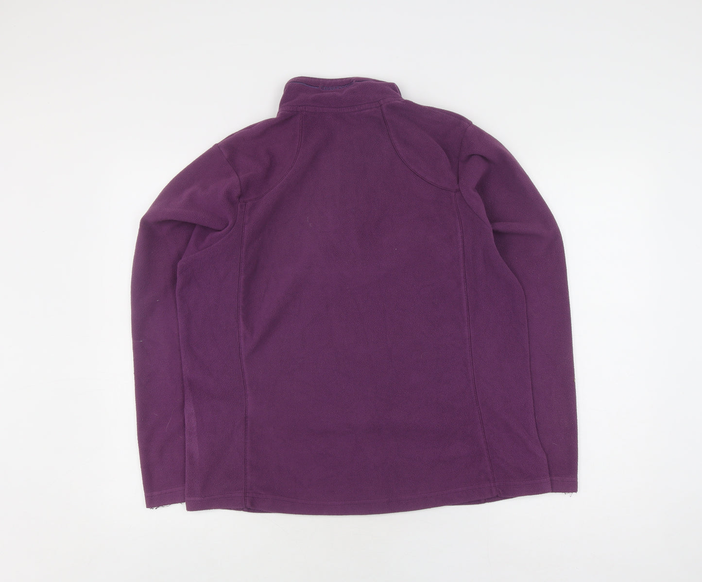 Craghoppers Women Purple Pullover Hoodie UK 12 1/2 Zip Polyester
