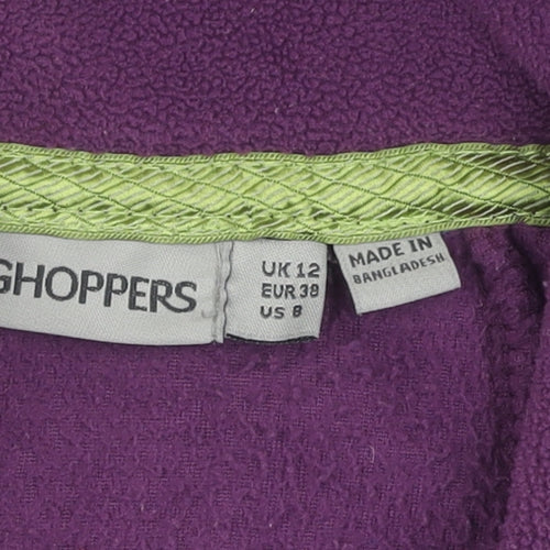 Craghoppers Women Purple Pullover Hoodie UK 12 1/2 Zip Polyester