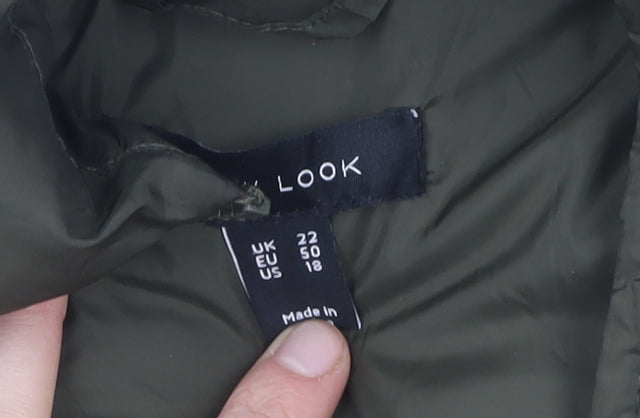 New Look Women's Green Puffer Jacket Size 22