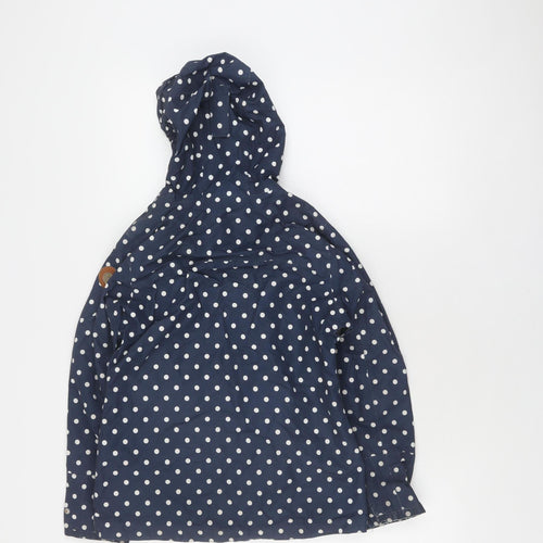 Gelert Girls Blue Polka Dot Rain Coat 11-12 Years Hooded