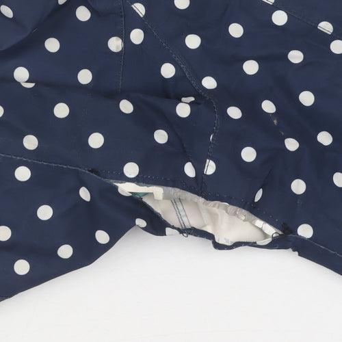 Gelert Girls Blue Polka Dot Rain Coat 11-12 Years Hooded
