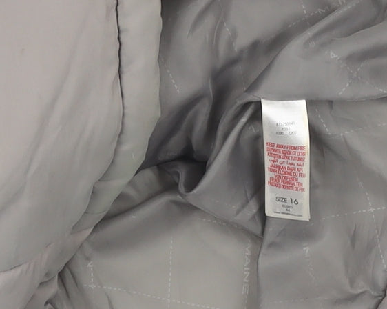 Maine New England Women's Grey Puffer Jacket Size 16