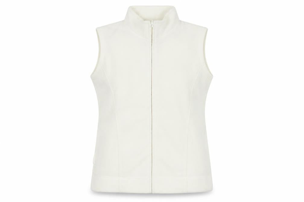 Front view of Isle Essentials Women's Ivory Waistcoat M Casual