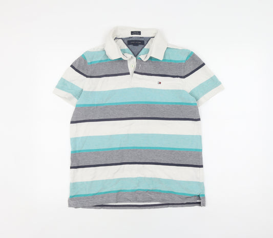 Tommy Hilfiger Men's Multicoloured Striped Polo M