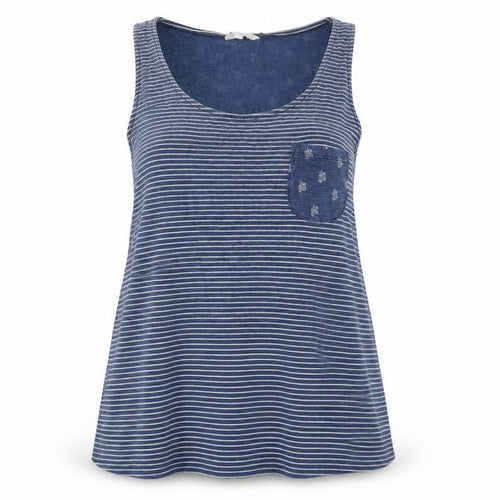 Falmer Heritage Women's Blue Striped Tank in Size 14