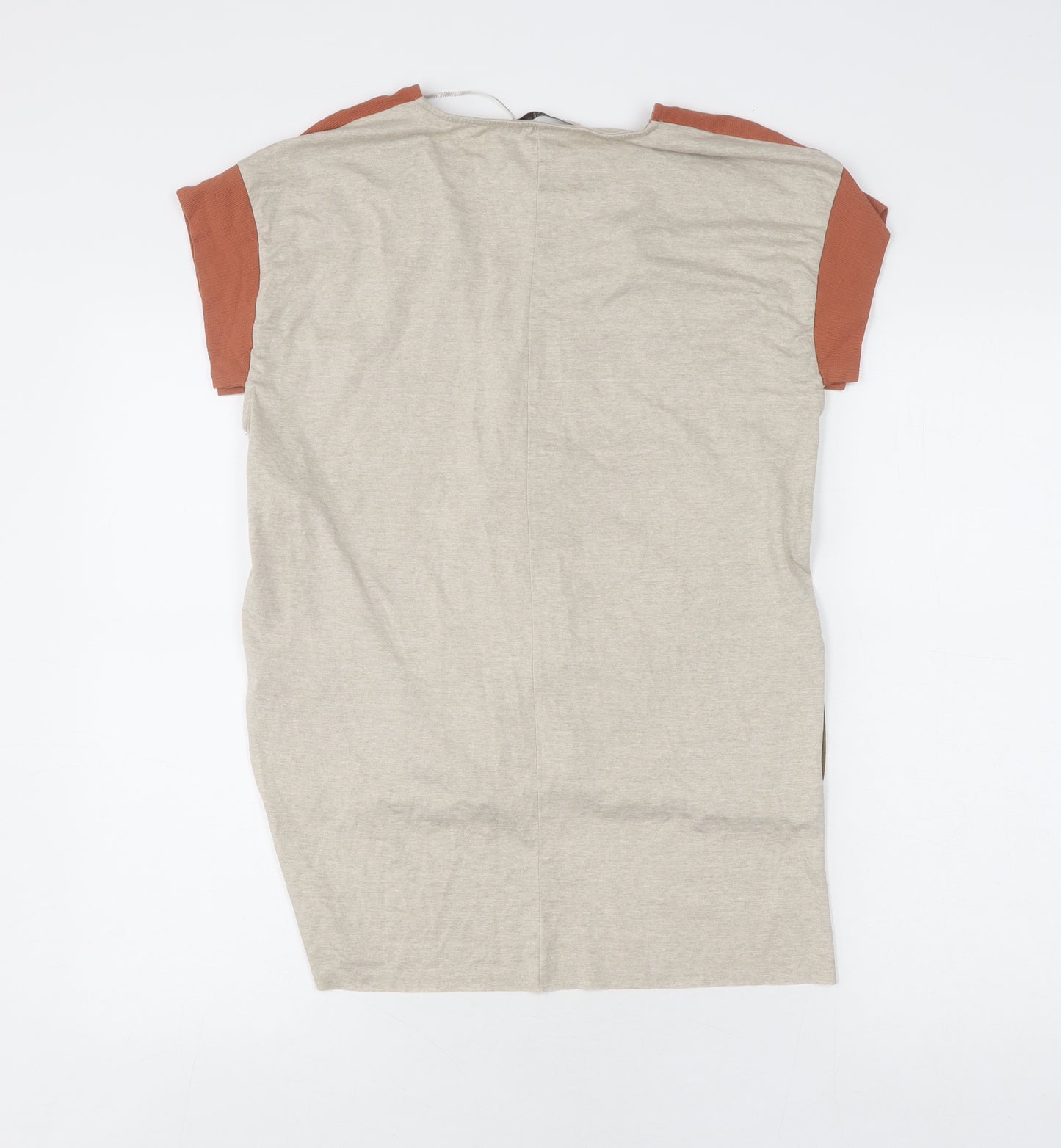 Zara Women's Multicoloured V-Neck T-Shirt, M, Casual Summer Style
