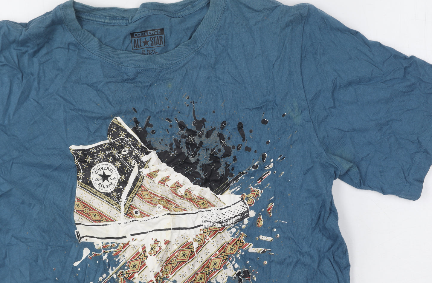 Converse Boys Blue Graphic Print T-Shirt XL