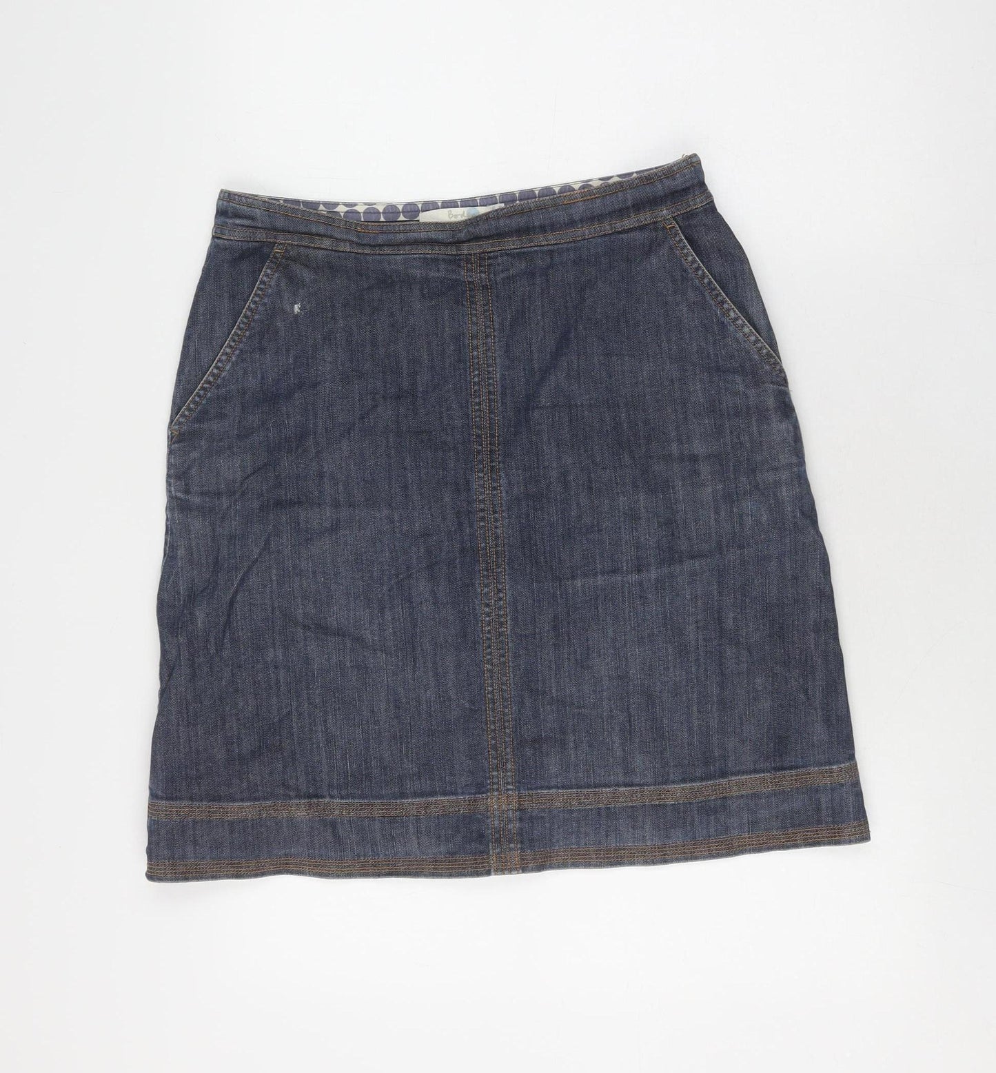 Boden Women's Blue A-Line Denim Skirt Size 12